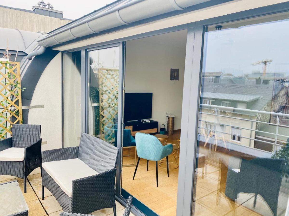 The Luxury Green Penthouse In City Center With Terrace And Free Parking Luxemburg Exterior foto